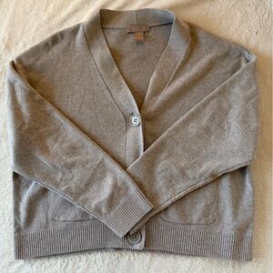 Taupe H&M Button-Up Cardigan
